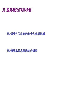 脱落酸的作用机理