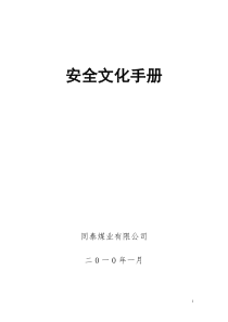 标准化煤矿安全文化手册(绝对经典)2