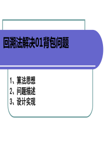 回溯法01背包问题