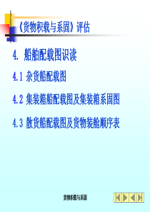 甲类三副货物积载与系固评估教学课件――4货物配载图识读