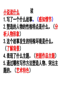 26小说情节作用题