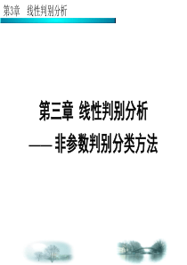 第三章 线性判别分析_非参数判别分类方法-第二次课