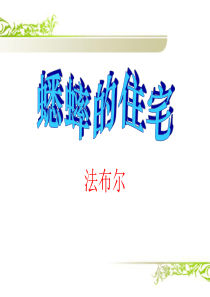 7.蟋蟀的住宅 ppt课件