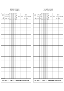 厕所清洁记录表