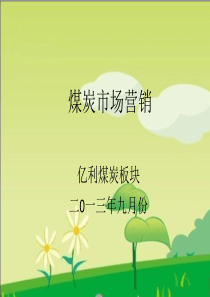 煤炭市场营销