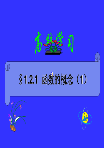 §1.2.1  函数的概念(1)