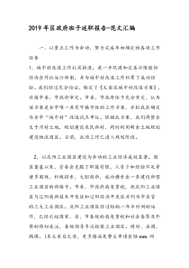 2019年区政府班子述职报告-范文汇编