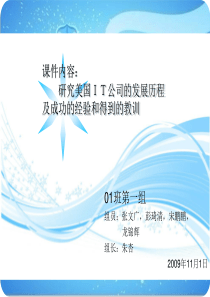 研究美国IT公司的发展历程