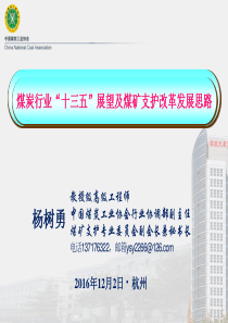 煤炭行业“十三五”展望及煤矿支护改革发展思路-1127