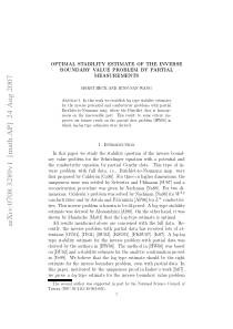Optimal stability estimate of the inverse boundary