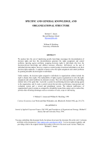 15、Specific and General Knowledge and Organization
