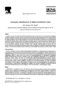 automatic identification of digital modulation typ
