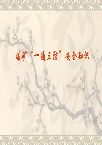 煤矿“一通三防”安全知识培训教材(含抽放)