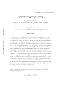 The Radio Lifetime of Supernova Remnants and the D