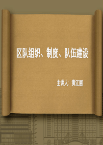 煤矿区队连队制度、组织、队伍建设培训课件