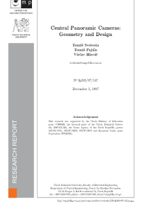 Central Panoramic Cameras Geometry and Design