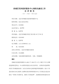 民间组织服务中心自评报告