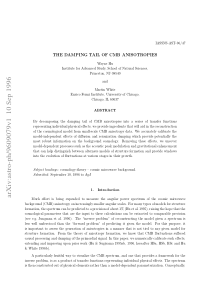 The Damping Tail of CMB Anisotropies