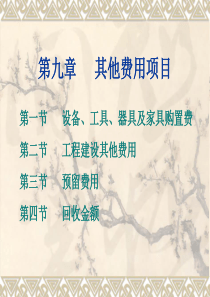 第九章 其他费用项目