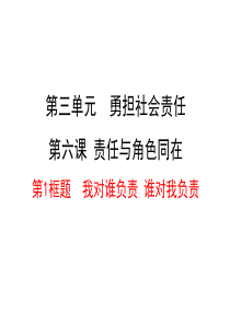八年级道德与法制6.1我对谁负责谁对我负责