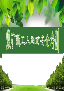 煤矿新工人岗前培训
