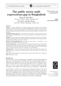 The public sector audit expectations gap in Bangla