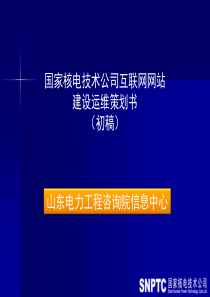 国家核电技术公司互联网网站建设运维策划书（初稿）