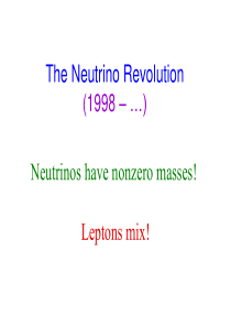The Neutrino World：中微子的世界