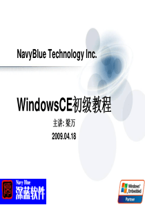 Windons CE 入门介绍