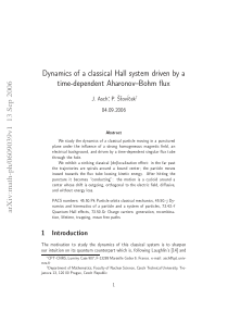 Dynamics of a classical Hall system driven by a ti