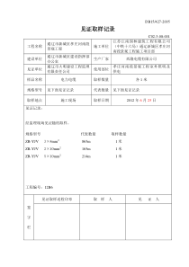 见证取样记录(电力电缆)