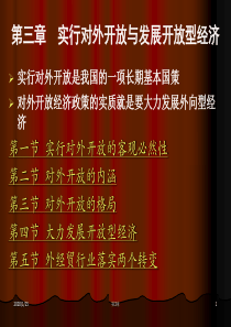 实行对外开放与发展开放型经济