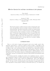 Effective theories for real-time correlations in h