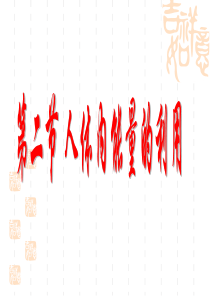 人体内能量的利用课件(济南版)