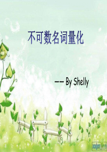 不可数名词量化-Shelly