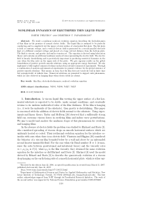 NONLINEAR DYNAMICS OF ELECTRIFIED THIN LIQUID FILM