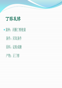 丁醇的发酵