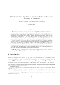 A Simulation-Based Algorithm for Ergodic Control o