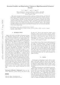 Structural Stability and Hyperbolicity Violation i