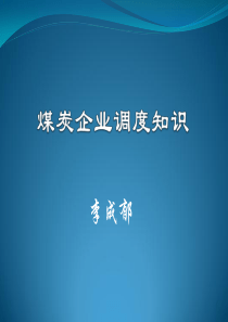 省煤炭企业调度知识培训