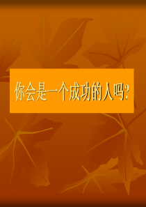 你会是一个成功的