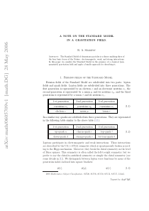 A note on the Standard Model in a gravitation fiel