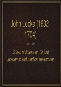 John Locke 英国哲学家约翰・洛克的影响