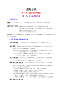 会计从业资格考试财经法规重点归纳