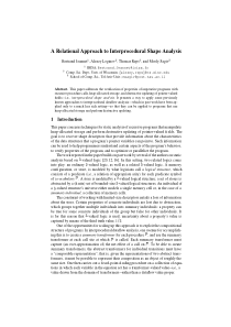 A relational approach to interprocedural shape ana