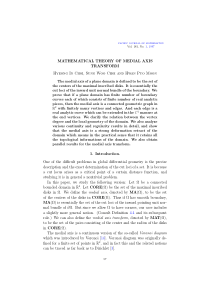 MATHEMATICAL THEORY OF MEDIAL AXIS