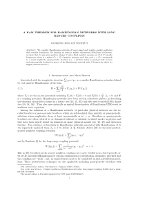 A KAM Theorem for Hamiltonian Networks with Long R
