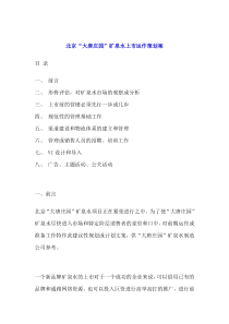 矿泉水上市运作策划案