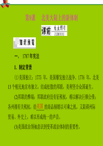 《随堂优化训练》2012年高中历史 第三单元 第9课 北美大陆上的新体制课件 岳麓版必修1 新课标