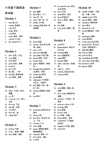 外研版六年级下册英语单词表